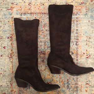 Donald Pliner Stretch Suede Cowboy Boots